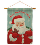 Sweet Home Santa - Christmas Winter Vertical Impressions Decorative Flags HG114200 Made In USA