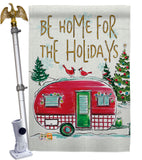 Home For Holidays - Christmas Winter Vertical Impressions Decorative Flags HG114201 Made In USA