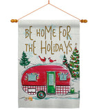 Home For Holidays - Christmas Winter Vertical Impressions Decorative Flags HG114201 Made In USA