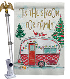 Season For Family - Christmas Winter Vertical Impressions Decorative Flags HG114202 Made In USA