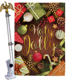 Have A Holy Jolly - Christmas Winter Vertical Impressions Decorative Flags HG114221 Made In USA
