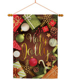 Have A Holy Jolly - Christmas Winter Vertical Impressions Decorative Flags HG114221 Made In USA