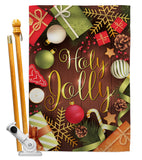 Have A Holy Jolly - Christmas Winter Vertical Impressions Decorative Flags HG114221 Made In USA