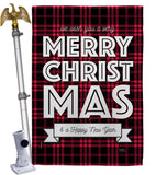 Buffalo Plaid Christmas - Christmas Winter Vertical Impressions Decorative Flags HG114224 Made In USA