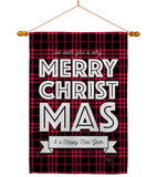 Buffalo Plaid Christmas - Christmas Winter Vertical Impressions Decorative Flags HG114224 Made In USA