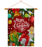 Merry Christmas - Christmas Winter Vertical Impressions Decorative Flags HG114232 Made In USA