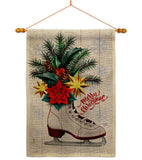 Christmas Skates - Christmas Winter Vertical Impressions Decorative Flags HG114245 Made In USA