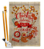 Christmas Calories - Christmas Winter Vertical Impressions Decorative Flags HG114246 Made In USA