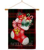 Christmas Stockings Joy - Christmas Winter Vertical Impressions Decorative Flags HG120002 Made In USA