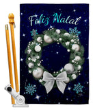 Vela Feliz Navidad - Christmas Winter Vertical Impressions Decorative Flags HG120016 Made In USA
