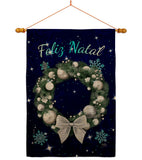 Vela Feliz Navidad - Christmas Winter Vertical Impressions Decorative Flags HG120016 Made In USA