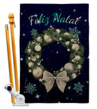 Vela Feliz Navidad - Christmas Winter Vertical Impressions Decorative Flags HG120016 Made In USA