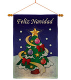 Felíz Navidad - Christmas Winter Vertical Impressions Decorative Flags HG120028 Made In USA