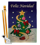 Felíz Navidad - Christmas Winter Vertical Impressions Decorative Flags HG120028 Made In USA