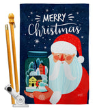 Santa Wishies - Christmas Winter Vertical Impressions Decorative Flags HG130292 Made In USA