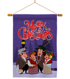 Christmas Carol - Christmas Winter Vertical Impressions Decorative Flags HG137101 Made In USA