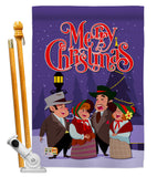 Christmas Carol - Christmas Winter Vertical Impressions Decorative Flags HG137101 Made In USA