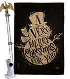 Very Merry - Christmas Winter Vertical Impressions Decorative Flags HG137267 Made In USA