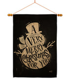 Very Merry - Christmas Winter Vertical Impressions Decorative Flags HG137267 Made In USA