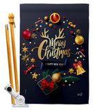 Christmas & New Year - Christmas Winter Vertical Impressions Decorative Flags HG137286 Made In USA
