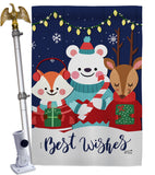 Christmas Buddy - Christmas Winter Vertical Impressions Decorative Flags HG137299 Made In USA