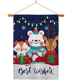 Christmas Buddy - Christmas Winter Vertical Impressions Decorative Flags HG137299 Made In USA