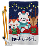 Christmas Buddy - Christmas Winter Vertical Impressions Decorative Flags HG137299 Made In USA