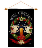 Angel Wreath - Christmas Winter Vertical Impressions Decorative Flags HG137302 Made In USA