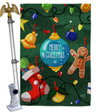 Lightful Christmas Ornament - Christmas Winter Vertical Impressions Decorative Flags HG137308 Made In USA