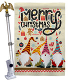 Christmas Gnome - Christmas Winter Vertical Impressions Decorative Flags HG137322 Made In USA