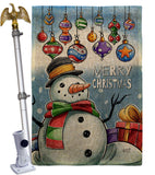 Ornament Snowman - Christmas Winter Vertical Impressions Decorative Flags HG137357 Made In USA