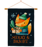 Merry & Bright - Christmas Winter Vertical Impressions Decorative Flags HG137360 Made In USA