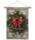 Lightful Merry Christmas - Christmas Winter Vertical Impressions Decorative Flags HG191049 Made In USA