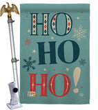 Ho Ho Ho - Christmas Winter Vertical Impressions Decorative Flags HG192051 Made In USA
