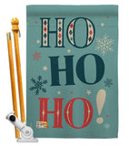 Ho Ho Ho - Christmas Winter Vertical Impressions Decorative Flags HG192051 Made In USA