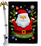 Cute Santa - Christmas Winter Vertical Impressions Decorative Flags HG192239 Made In USA