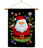 Cute Santa - Christmas Winter Vertical Impressions Decorative Flags HG192239 Made In USA