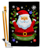 Cute Santa - Christmas Winter Vertical Impressions Decorative Flags HG192239 Made In USA