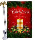 Christmas Candle - Christmas Winter Vertical Impressions Decorative Flags HG192241 Made In USA