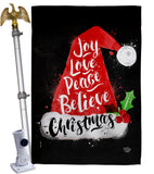 Joy Love Peace - Christmas Winter Vertical Impressions Decorative Flags HG192262 Made In USA