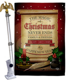 Magic Christmas - Christmas Winter Vertical Impressions Decorative Flags HG192267 Made In USA