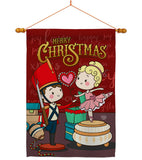 Nutcracker & Bellet Doll - Christmas Winter Vertical Impressions Decorative Flags HG192290 Made In USA