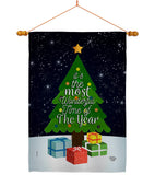 Wonderful Time of Year - Christmas Winter Vertical Impressions Decorative Flags HG192334 Made In USA