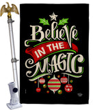 Believe The Magic - Christmas Winter Vertical Impressions Decorative Flags HG192359 Made In USA