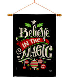 Believe The Magic - Christmas Winter Vertical Impressions Decorative Flags HG192359 Made In USA