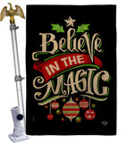 Believe The Magic - Christmas Winter Vertical Impressions Decorative Flags HG192359 Made In USA