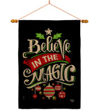 Believe The Magic - Christmas Winter Vertical Impressions Decorative Flags HG192359 Made In USA