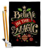 Believe The Magic - Christmas Winter Vertical Impressions Decorative Flags HG192359 Made In USA