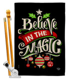 Believe The Magic - Christmas Winter Vertical Impressions Decorative Flags HG192359 Made In USA