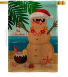 Hot Christmas - Fun In The Sun Summer Vertical Impressions Decorative Flags HG120058 Made In USA